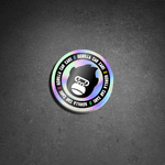 Gorilla Logo Holographic Circle Sticker