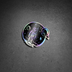 4.5” Round Space Ape Holographic Sticker